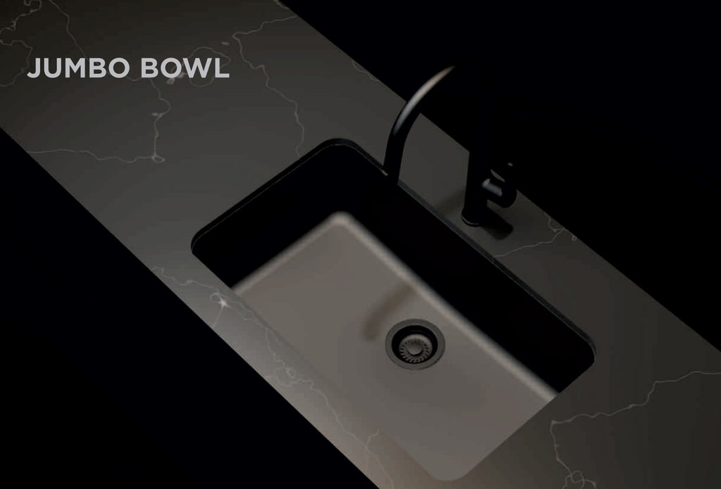 Carysil N100 Jumbo Single Bowl Quartz Kitchen Sink Black Color