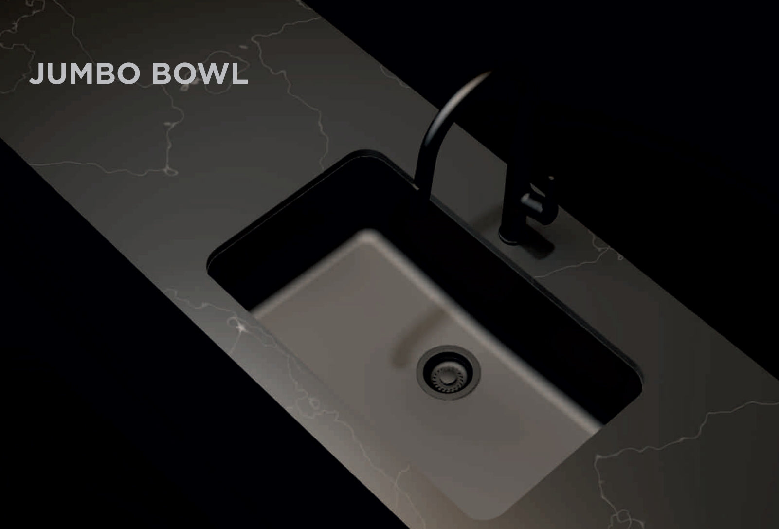 Carysil N100 Jumbo Single Bowl Quartz Kitchen Sink Black Color