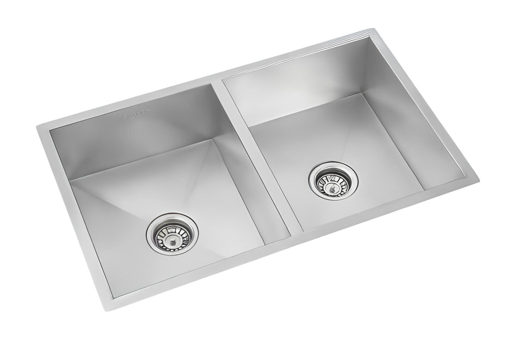 Anupam Sink CS 902 DS | SIZE - 32x20X9 INCHES | Handmade Double Bowl Kitchen Sink | 304 GRADE S.S SINK