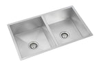 Anupam Sink CS 902 DS | SIZE - 32x20X9 INCHES | Handmade Double Bowl Kitchen Sink | 304 GRADE S.S SINK