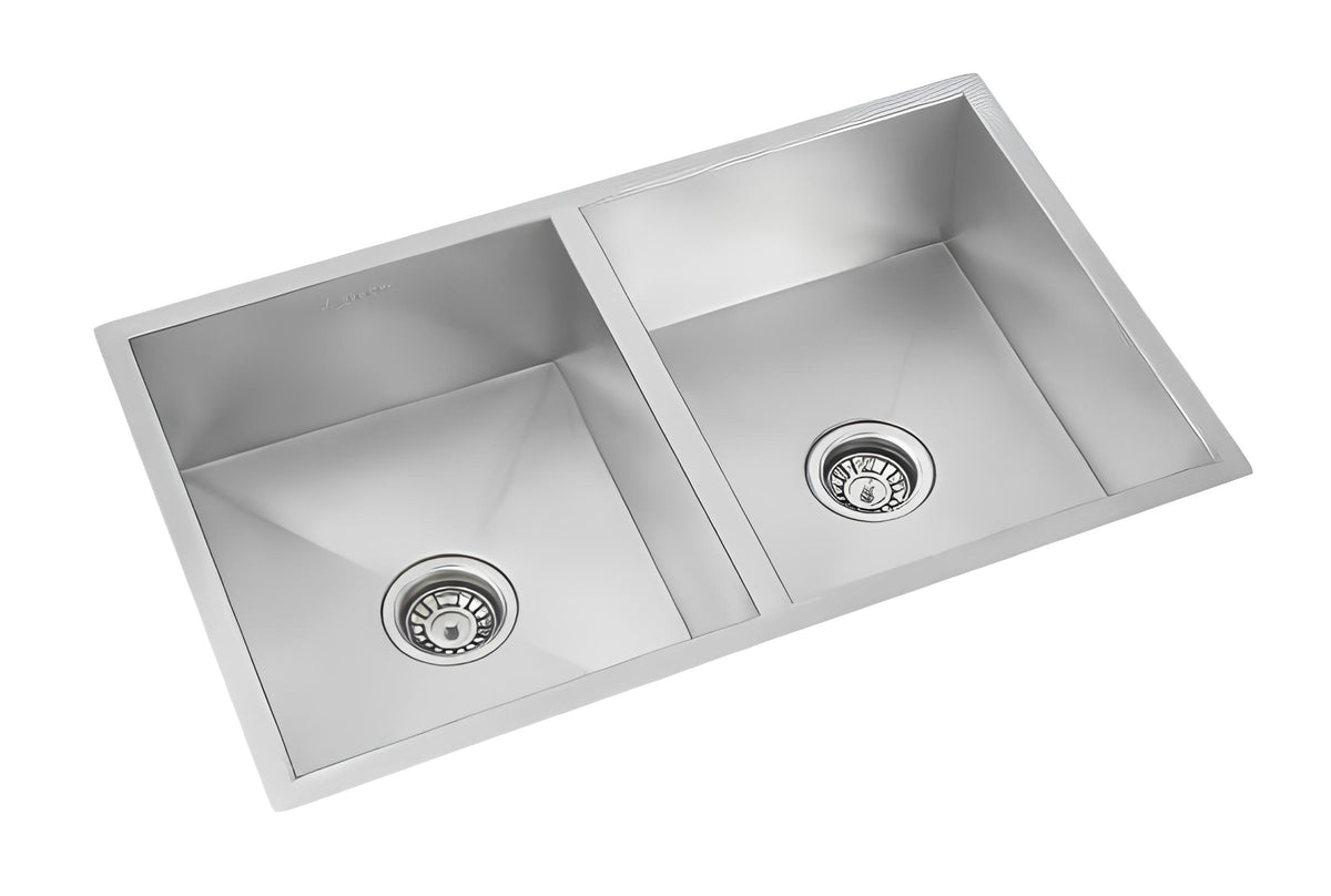 Anupam Sink CS 902 DS | SIZE - 32x20X9 INCHES | Handmade Double Bowl Kitchen Sink | 304 GRADE S.S SINK