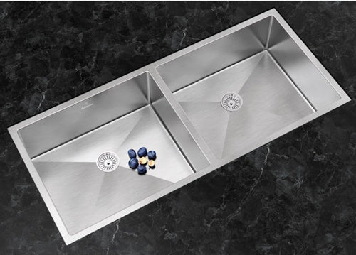 Anupam Sink CS 901 DS | SIZE - 45x20X9 INCHES | Handmade Double Bowl Kitchen Sink | 304 Grade S. S. Sink
