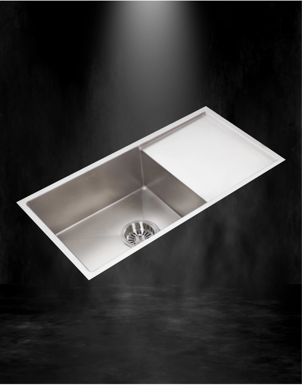Anupam Sink CS 904 DB | SIZE - 36x18X9 INCHES | Handmade Drain Board Kitchen Sink | 304 GRADE S.S SINK