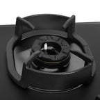 Faber Hob Della Matte Black Finish 72 cm 4 Burner | Premium Brass Burners | Auto Ignition | Toughened Glass