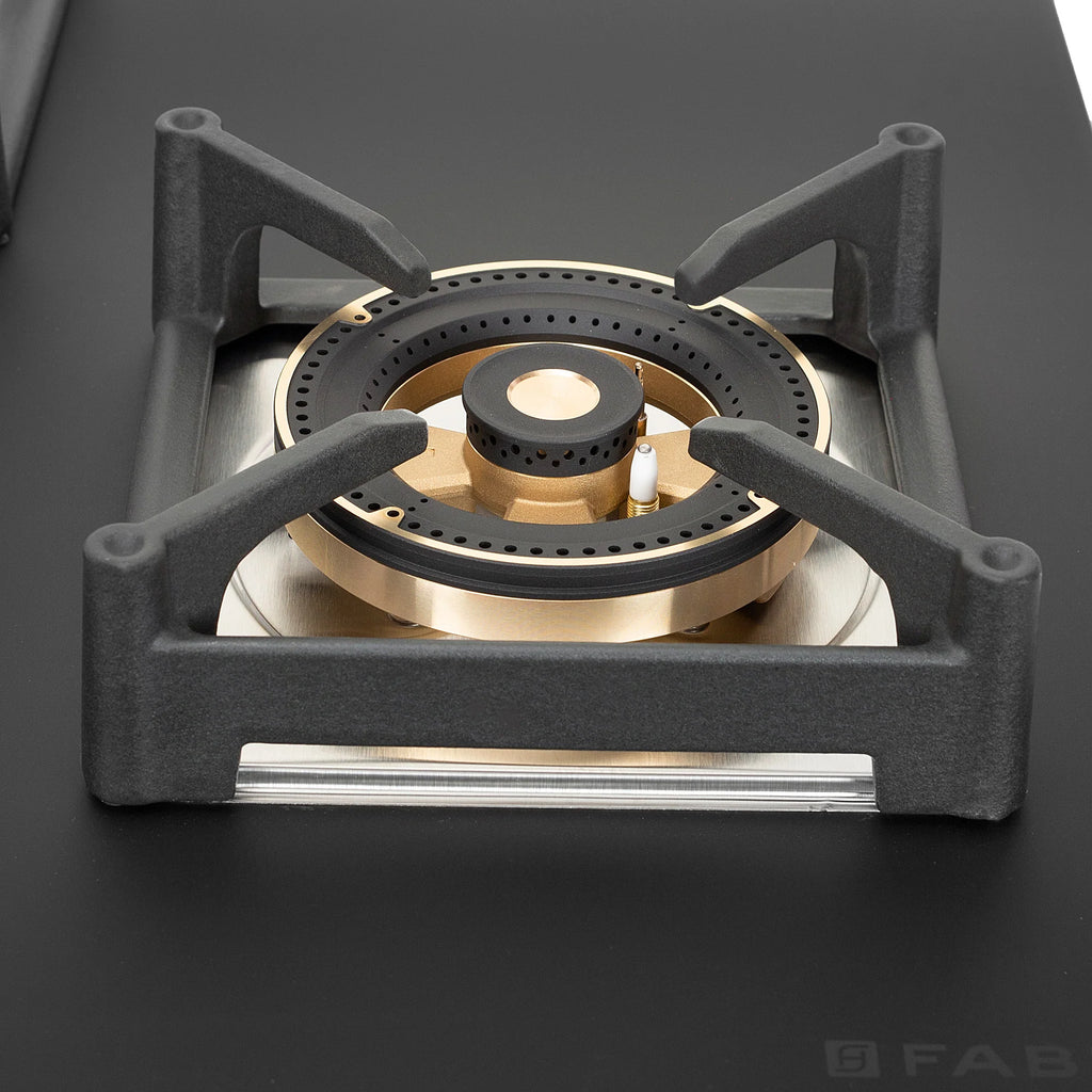 Faber Bella 70 cm 4  Brass Burner Built-in Gas Hob | Matte Black Glass Top | Auto-Ignition |