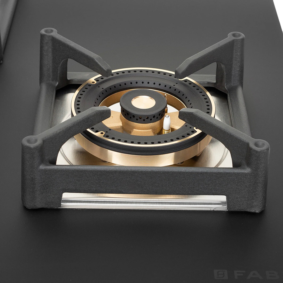 Faber Bella 70 cm 4  Brass Burner Built-in Gas Hob | Matte Black Glass Top | Auto-Ignition |