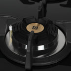 Faber Maxus 60 cm 4 Brass Burner Built-in Gas Hob with Black Tempered Glass Top | Auto-Ignition