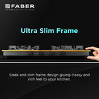 Faber Cooktop Prince Plus 3 Burner 77 cm Slim Glass Cooktop | Premium Brass Burners | Manual Ignition
