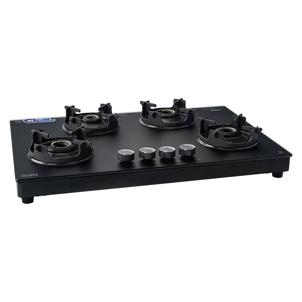 Glen CT 1045 Ultra Slim MG 75 cm Gas Cooktop | Auto Ignition | 4 Brass Burners | 75 cm | 1045USMG