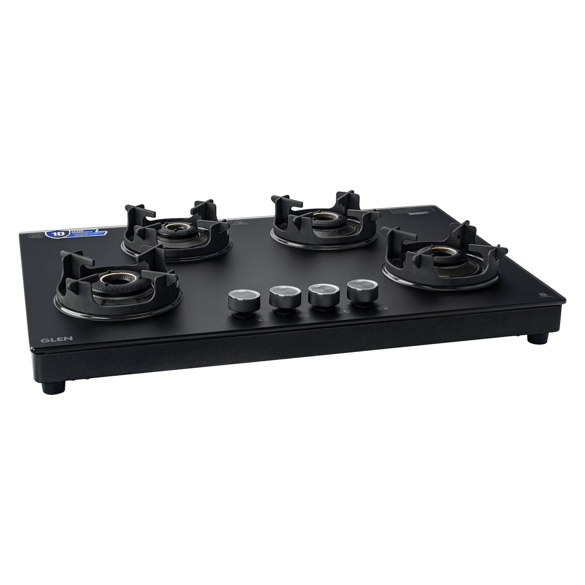 Glen CT 1045 Ultra Slim MG 75 cm Gas Cooktop | Auto Ignition | 4 Brass Burners | 75 cm | 1045USMG