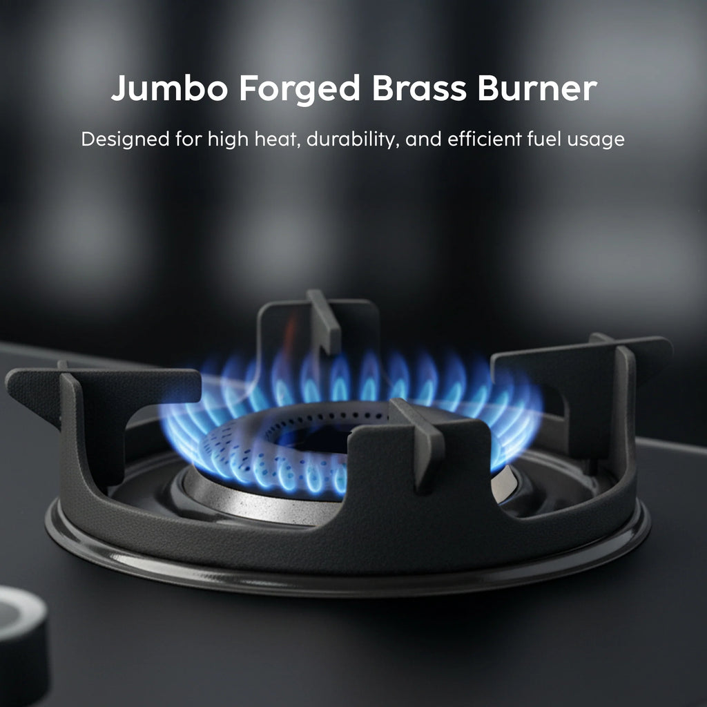 Glen CT 1045 Ultra Slim MG 75 cm Gas Cooktop | Auto Ignition | 4 Brass Burners | 75 cm | 1045USMG