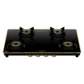 Crompton Oressa 4 Burner 70 cm Slim Glass Cooktop | Premium Brass Burners | Cookto