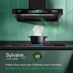 Crompton Sylvaire 75 cm Chimney | Filterless Technology | 2100 m³/hr Suction | Smart ON feature | Auto Clean