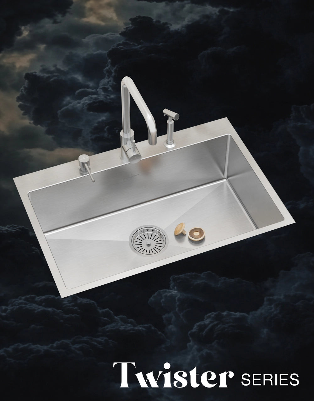 Anupam Sink 30x20 Inch (760x510 mm) |Twister Series | Satin Finish | Single Bowl