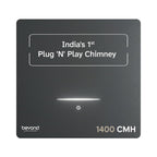 Beyond Appliances Cube Pro Plug N Play 60 cm Ductless Kitchen Chimney | Filterless | Auto Clean | Recirculation Technology | No Duct Required