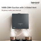 Beyond Appliances Cube Pro Plug N Play 60 cm Ductless Kitchen Chimney | Filterless | Auto Clean | Recirculation Technology | No Duct Required