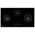 Crompton Hob Viona Plus Matte Black  78 cm 3 Burner | Premium Brass Burners | Auto Ignition | Toughened Glass Finish