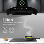 Crompton Eliteo Curve 75 cm(ELC-75) Chimney | Filterless Technology | Smart ON feature | Auto Clean