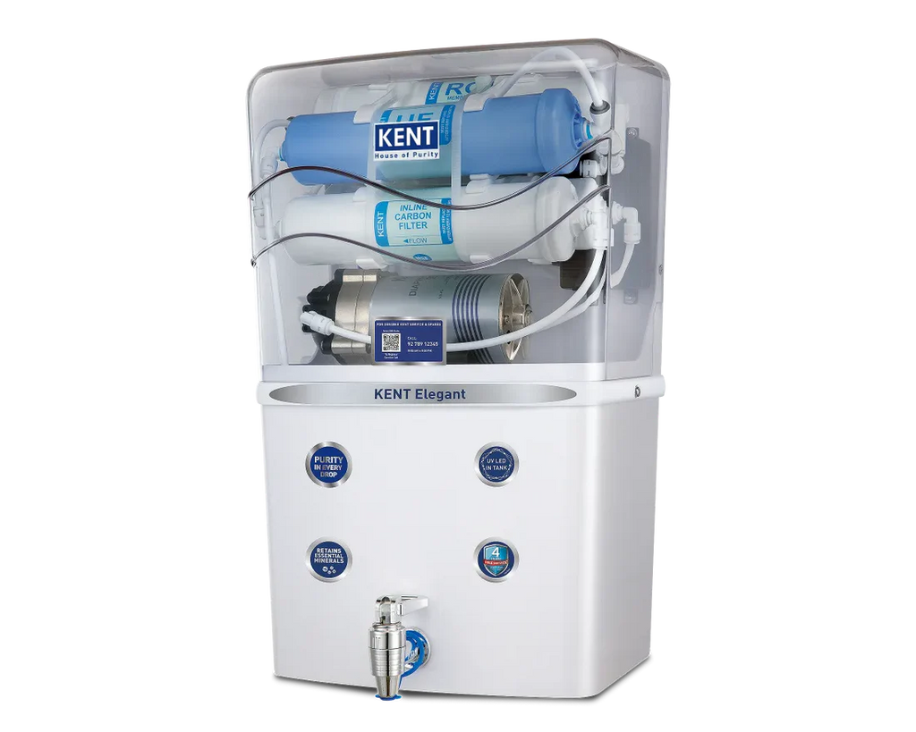 Kent Elegant RO Water Purifier | RO + UF + TDS Control | 8L Storage | UV LED Tank | Mineral RO Technology