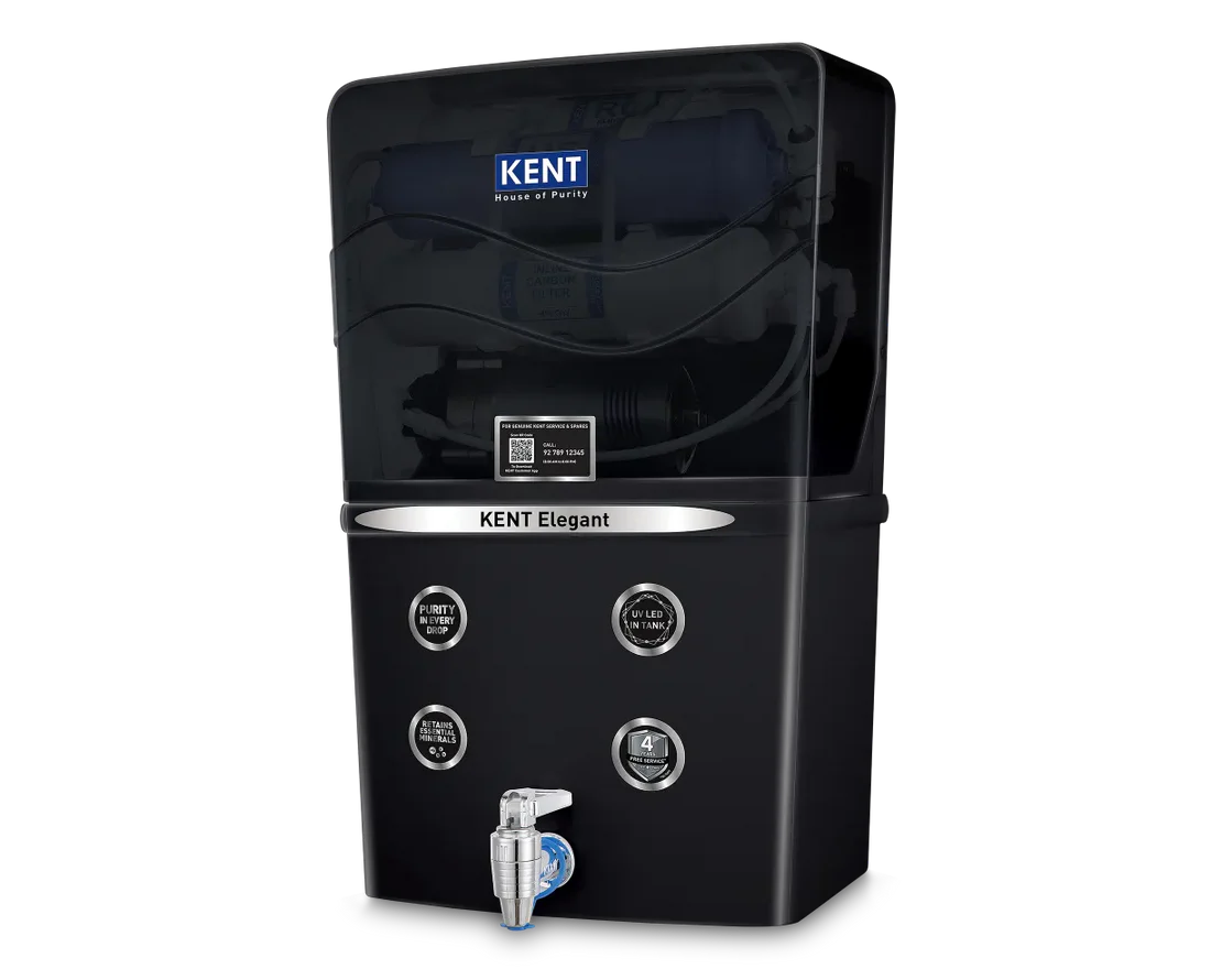 Kent Elegant RO Water Purifier | RO + UF + TDS Control | 8L Storage | UV LED Tank | Mineral RO Technology