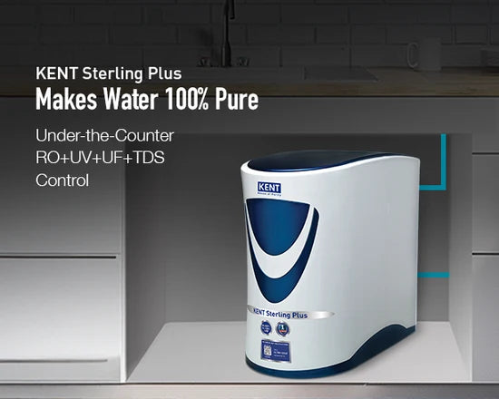 Kent Sterling Plus Under-the-Counter RO Water Purifier | 6L Storage Tank | 20 L/hr Capacity