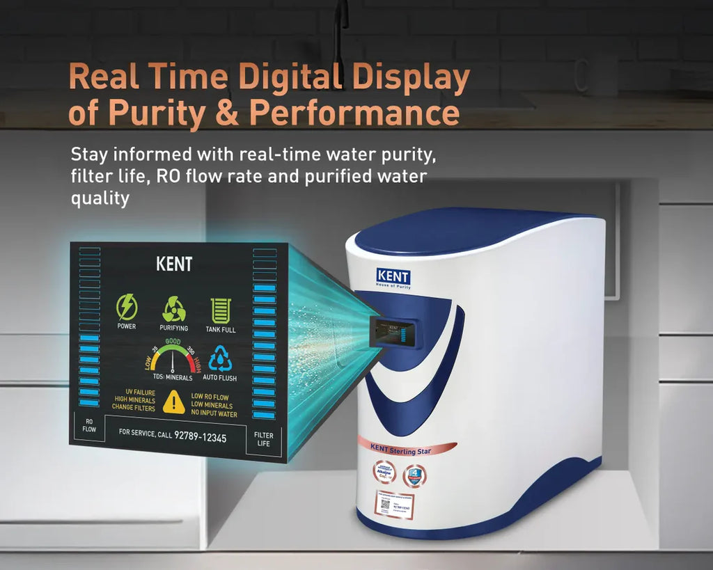 Kent Sterling Star Under-the-Counter RO Water Purifier | 6L Storage | Digital Display