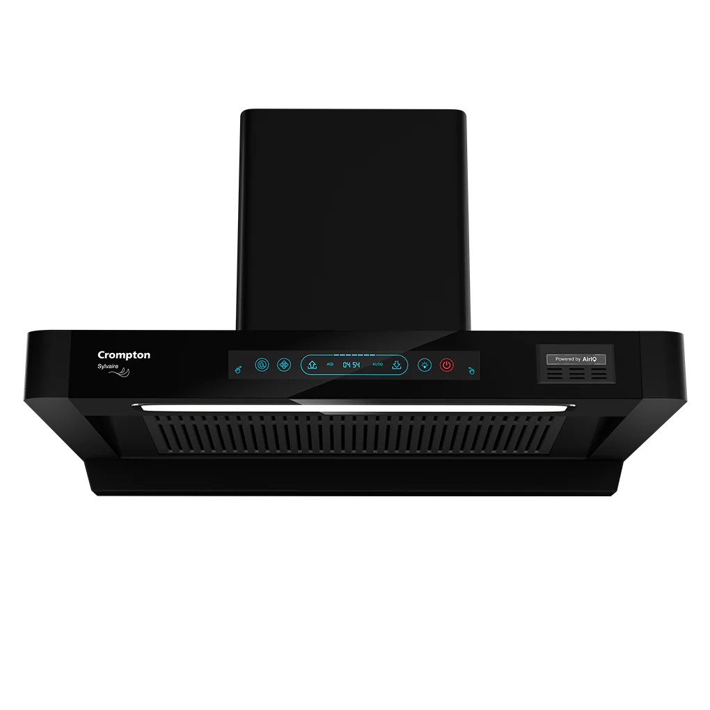 Crompton Sylvaire 75 cm Chimney | Filterless Technology | 2100 m³/hr Suction | Smart ON feature | Auto Clean