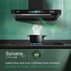 Crompton Sylvaire 90 cm Chimney | Filterless Technology | 2100 m³/hr Suction | Smart ON feature | Auto Clean