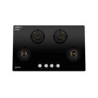 Crompton Hob Viona  Black 82 cm 4 Burner | Premium Brass Burners | Auto Ignition | Toughened Glass Finish